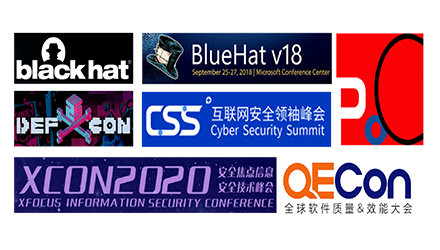多次在Black Hat、DEF CON、Blue Hat、POC、互联网安全领袖峰会CSS